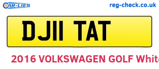 DJ11TAT are the vehicle registration plates.