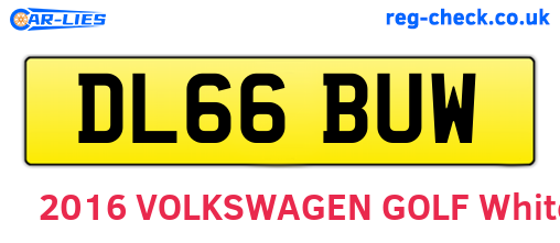 DL66BUW are the vehicle registration plates.