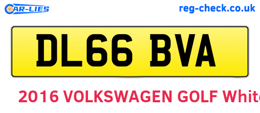 DL66BVA are the vehicle registration plates.