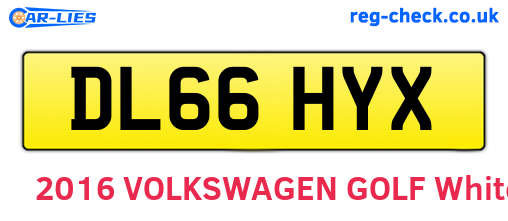 DL66HYX are the vehicle registration plates.