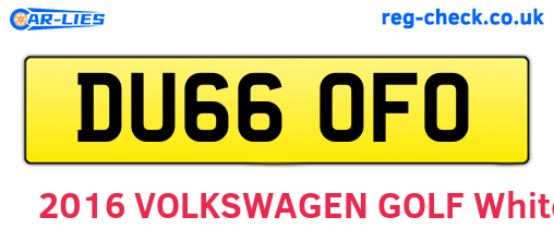 DU66OFO are the vehicle registration plates.