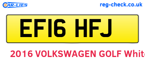 EF16HFJ are the vehicle registration plates.