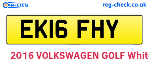 EK16FHY are the vehicle registration plates.