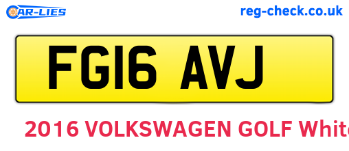 FG16AVJ are the vehicle registration plates.