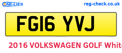 FG16YVJ are the vehicle registration plates.