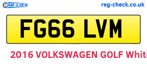 FG66LVM are the vehicle registration plates.