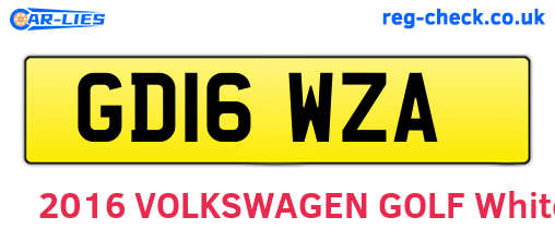 GD16WZA are the vehicle registration plates.