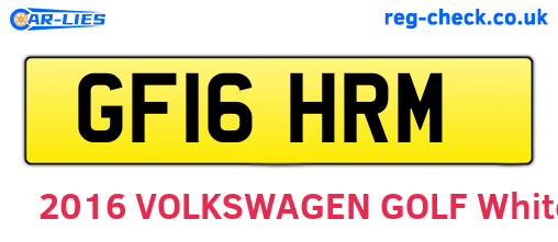 GF16HRM are the vehicle registration plates.