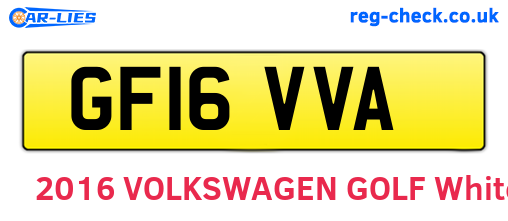 GF16VVA are the vehicle registration plates.