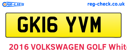 GK16YVM are the vehicle registration plates.