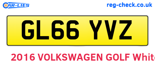 GL66YVZ are the vehicle registration plates.
