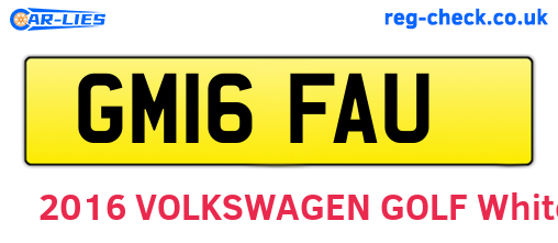 GM16FAU are the vehicle registration plates.