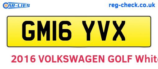 GM16YVX are the vehicle registration plates.