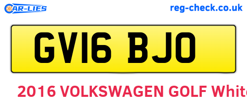 GV16BJO are the vehicle registration plates.