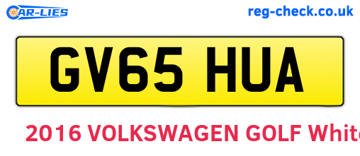 GV65HUA are the vehicle registration plates.
