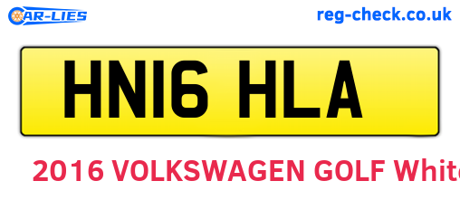 HN16HLA are the vehicle registration plates.