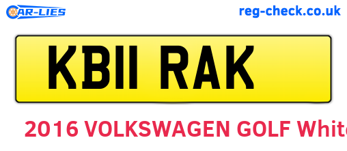 KB11RAK are the vehicle registration plates.