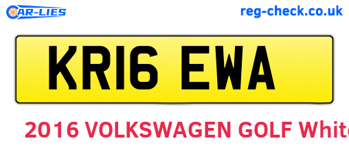 KR16EWA are the vehicle registration plates.