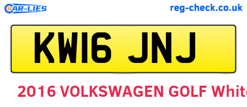 KW16JNJ are the vehicle registration plates.