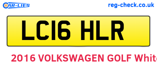 LC16HLR are the vehicle registration plates.