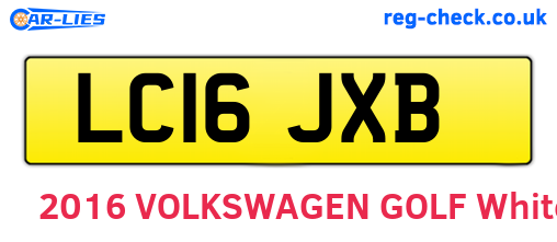 LC16JXB are the vehicle registration plates.