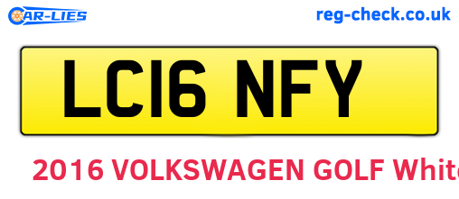 LC16NFY are the vehicle registration plates.