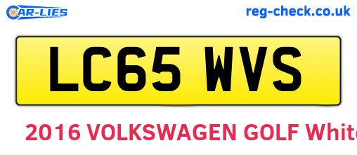 LC65WVS are the vehicle registration plates.