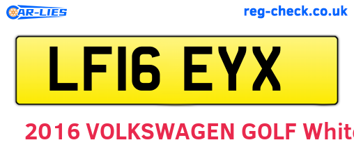LF16EYX are the vehicle registration plates.
