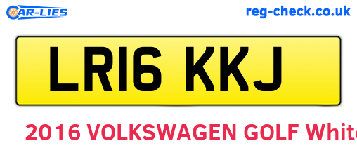 LR16KKJ are the vehicle registration plates.