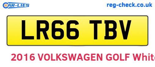 LR66TBV are the vehicle registration plates.