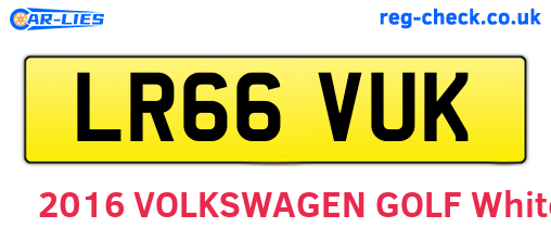 LR66VUK are the vehicle registration plates.