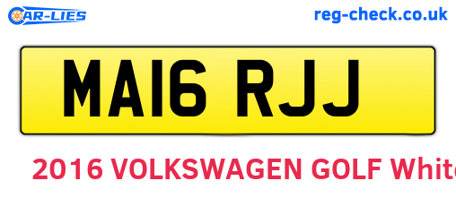 MA16RJJ are the vehicle registration plates.