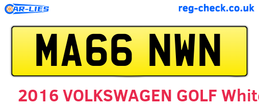 MA66NWN are the vehicle registration plates.