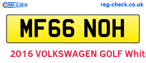 MF66NOH are the vehicle registration plates.