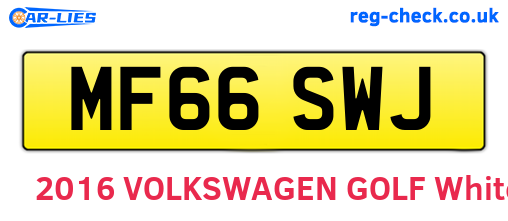 MF66SWJ are the vehicle registration plates.