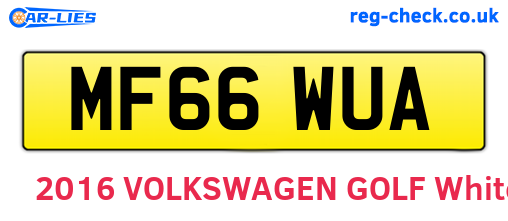 MF66WUA are the vehicle registration plates.