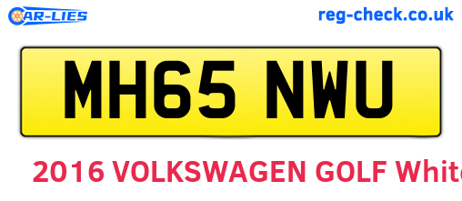 MH65NWU are the vehicle registration plates.