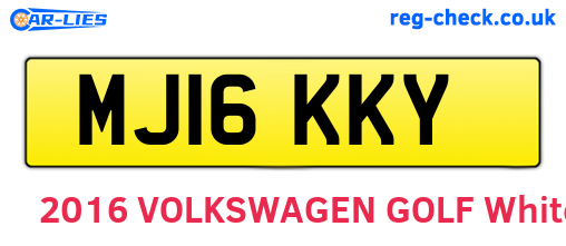 MJ16KKY are the vehicle registration plates.