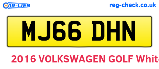 MJ66DHN are the vehicle registration plates.