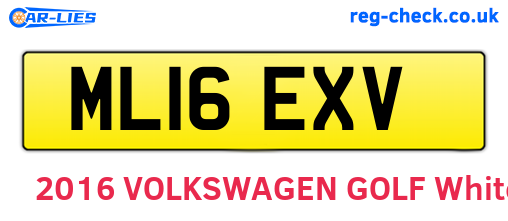 ML16EXV are the vehicle registration plates.