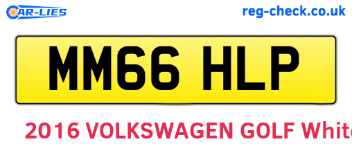 MM66HLP are the vehicle registration plates.
