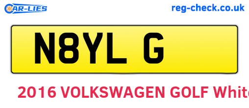 N8YLG are the vehicle registration plates.