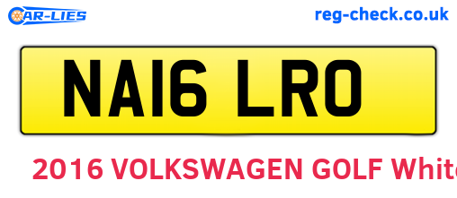 NA16LRO are the vehicle registration plates.