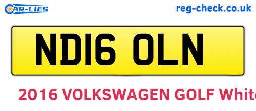 ND16OLN are the vehicle registration plates.