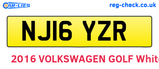 NJ16YZR are the vehicle registration plates.