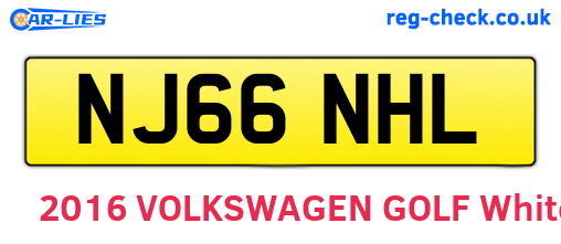 NJ66NHL are the vehicle registration plates.
