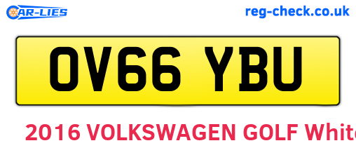 OV66YBU are the vehicle registration plates.