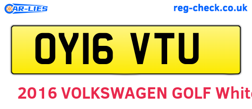 OY16VTU are the vehicle registration plates.