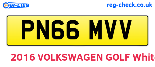 PN66MVV are the vehicle registration plates.