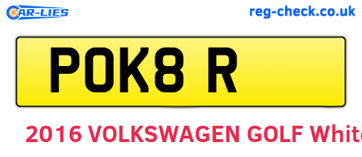 POK8R are the vehicle registration plates.